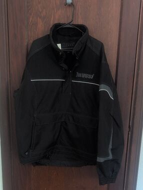Mossi Racing Husst Black Men's Pullover Windbreaker Jacket